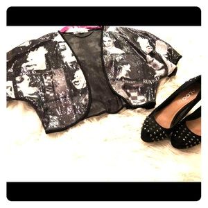 Guess sparkly over jacket